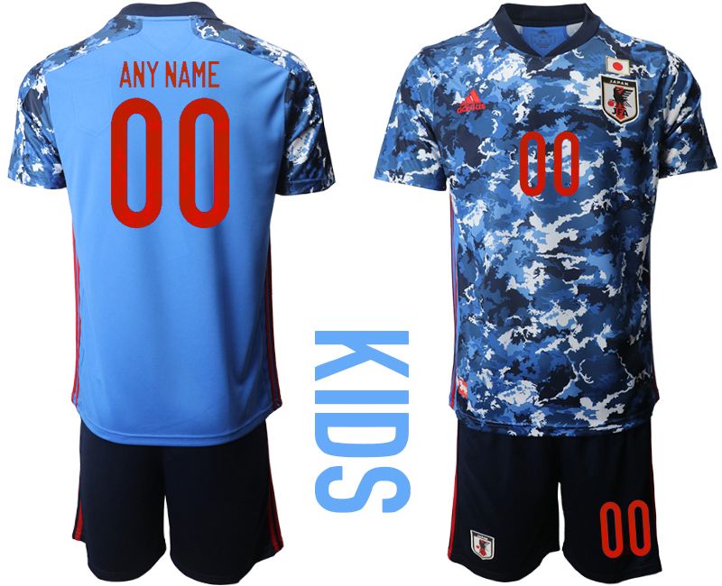 Youth 2020-2021 Season National team Japan home blue customized Soccer Jersey->japan jersey->Soccer Country Jersey